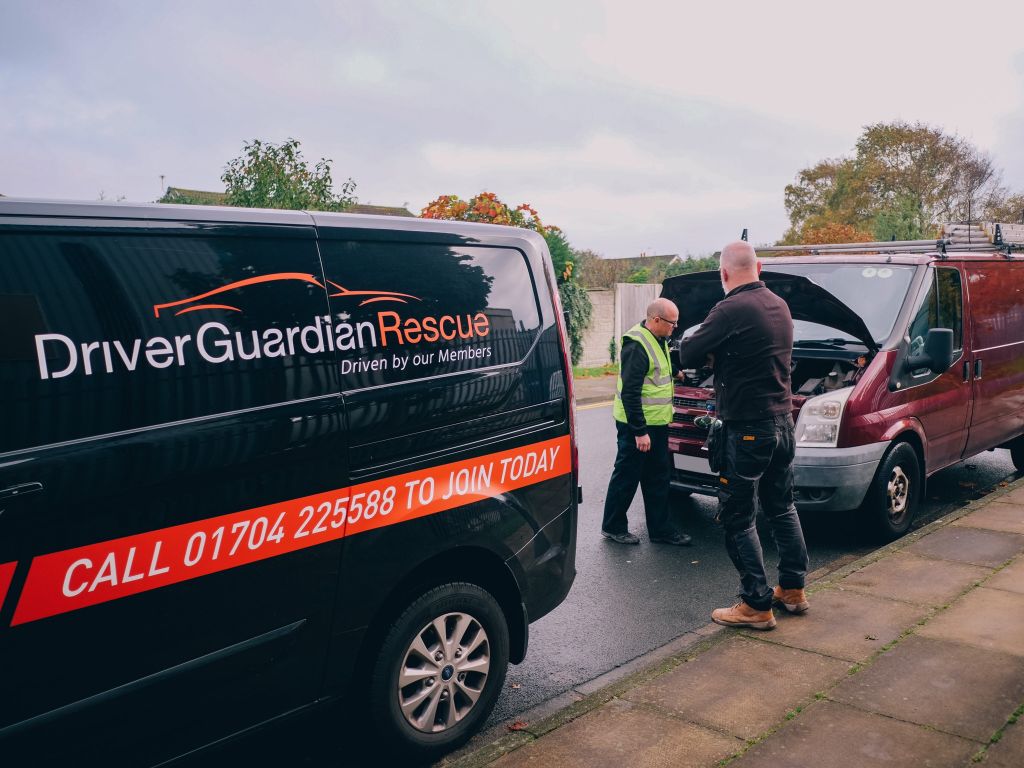 A Driver Guardian Member Using Breakdown Cover for a Van